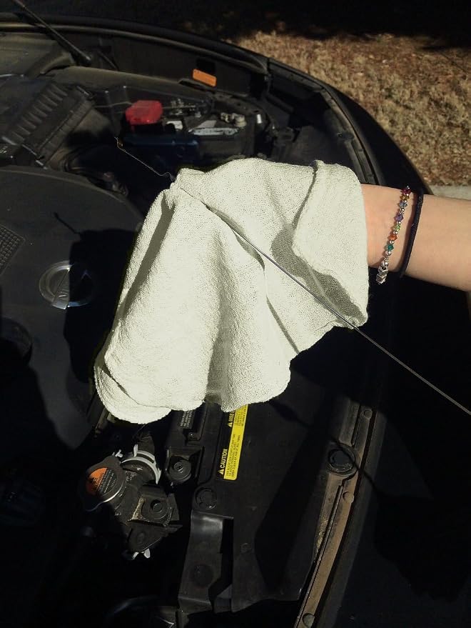 Avalon Towels Cotton Shop Rags – (Pack of 150) Size 12x14 Inches Cleaning Rags – Absorbent Shop Towels and Multipurpose Cleaning Towels for Automobiles, Industries, Garage and Homes (Natural)