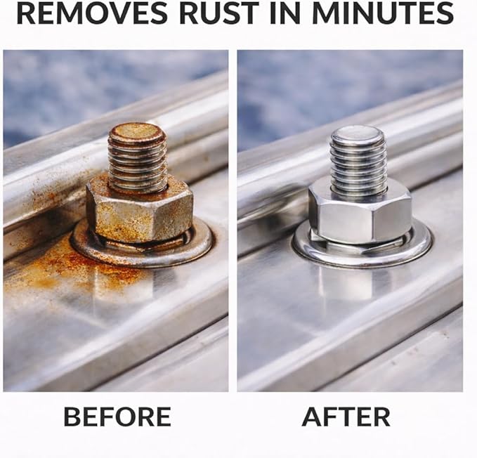 CLEAN MY STEEL Innoshine B570 Stainless Steel Rust Remover and Cleaner, NSF Certified, Approved for Food Contact Areas, 4 oz