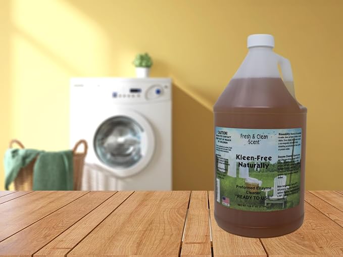 Naturally Preformed Enzyme Cleaner, Laudry Additive, Multi-Purpose Cleaner, Enzyme Solution, and More - Ready-To-Use - Fresh and Clean Scent - 128oz (1 Gallon)