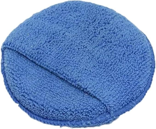 Car Detailing Applicator Pads Car Care Waxing Polish Sponges Soft Microfiber Round Pocket Foam Sponges Car Cleaning Tools(Blue 1Pc)
