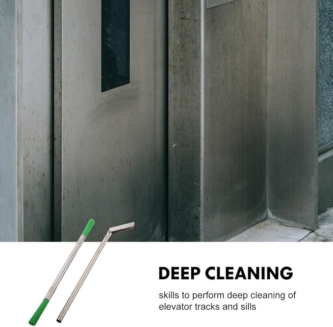 PRETYZOOM 9-Inch Elevator Maintenance Tool Set - Efficient Track Cleaner Scraper Deep Cleaning Gaps and Trash Removal for Home Window Still, Groove, Crevice Business Use