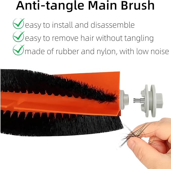 Accessories Kit for Dreame Bot D10 Plus RLS3D Robot Vacuum, 2 Roller Brushes, 4 Filters, 4 Side Brushes, 4 Mop Pads, 4 Dust Bags, 1 Cleaning Tool, Replacement Parts Spare Replace Attachments