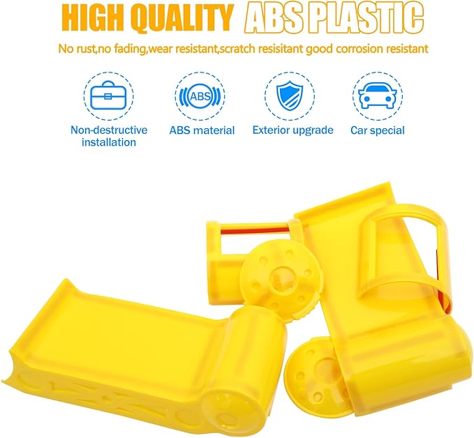 Dashboard Side Air Outlet FrameABS Car Dashboard Side Air Outlet Frame Decorative Panel for Toyota FJ Cruiser (XJ10) 2007-2022 A/C Air Vent Kit Interior Accessories (Yellow)