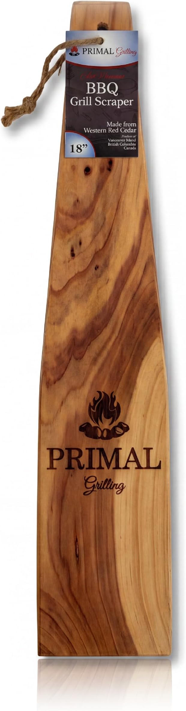 Grill Scraper for BBQ Cleaning, Outdoor Grill Maintenance Tool | All-Natural Cedar Wood
