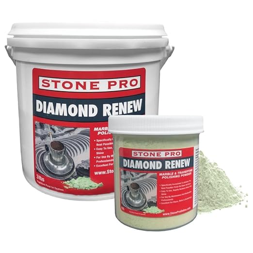 Diamond Renew Polishing Powder - Diamond Abrasive for Marble, Travertine & Limestone - Professional Grade - Restores & Enhances Shine - Easy to Use (3 lb)