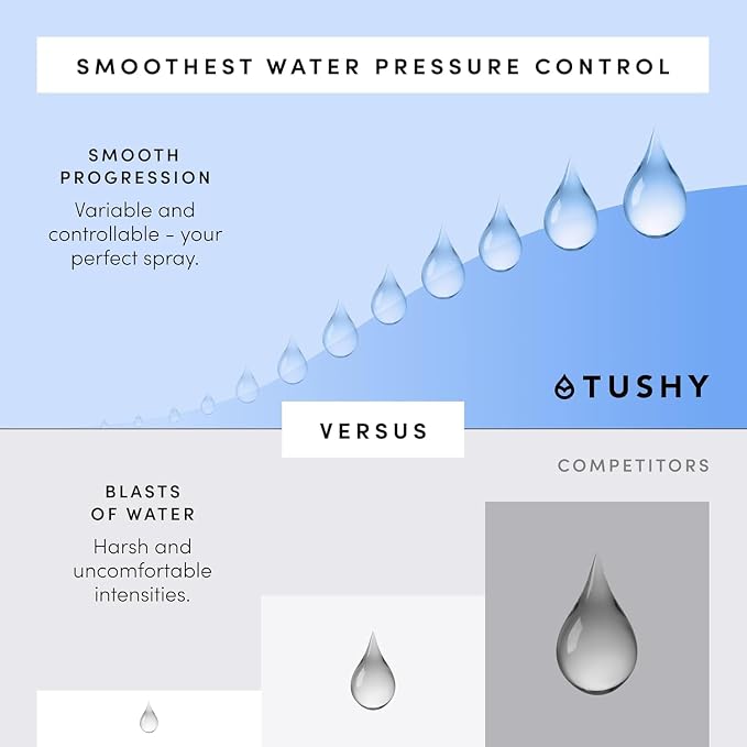 TUSHY Classic 3.0 Bidet Toilet Seat Attachment - a Non-Electric Self Cleaning Water Sprayer with Adjustable Water Pressure Nozzle, Angle Control & Easy Home Installation (Biscuit/Bamboo)