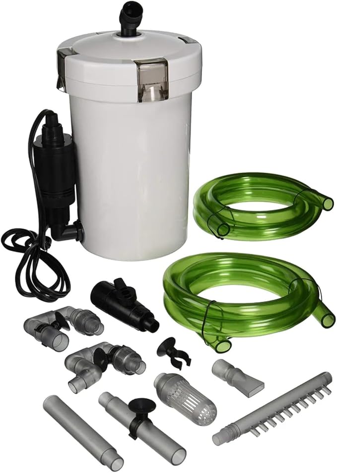 SunSun 3-Stage External Canister Filter for Aquariums & Ponds – 210 GPH Flow, Easy Setup & Maintenance – HW-604B