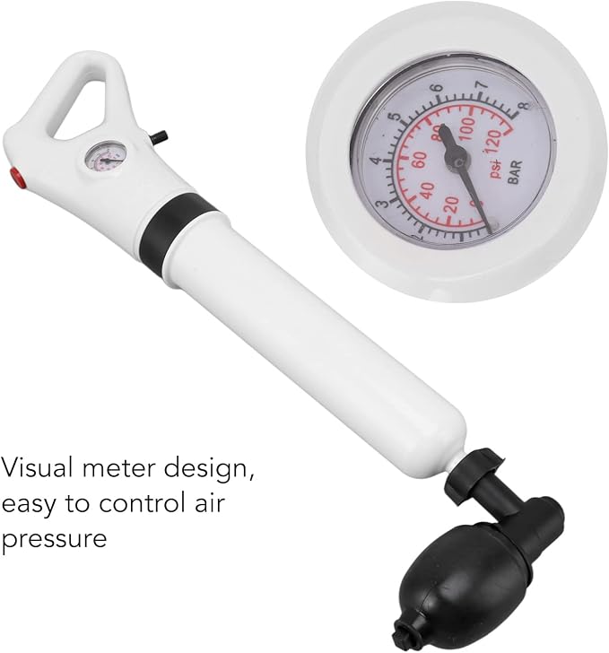 Jeffergarden High Pressure Toilet Plunger, Air Drain Blaster Gun Clog Remover Toilet Drain Unclogger Portable for Sink Floor Drain Bathroom Plumbing
