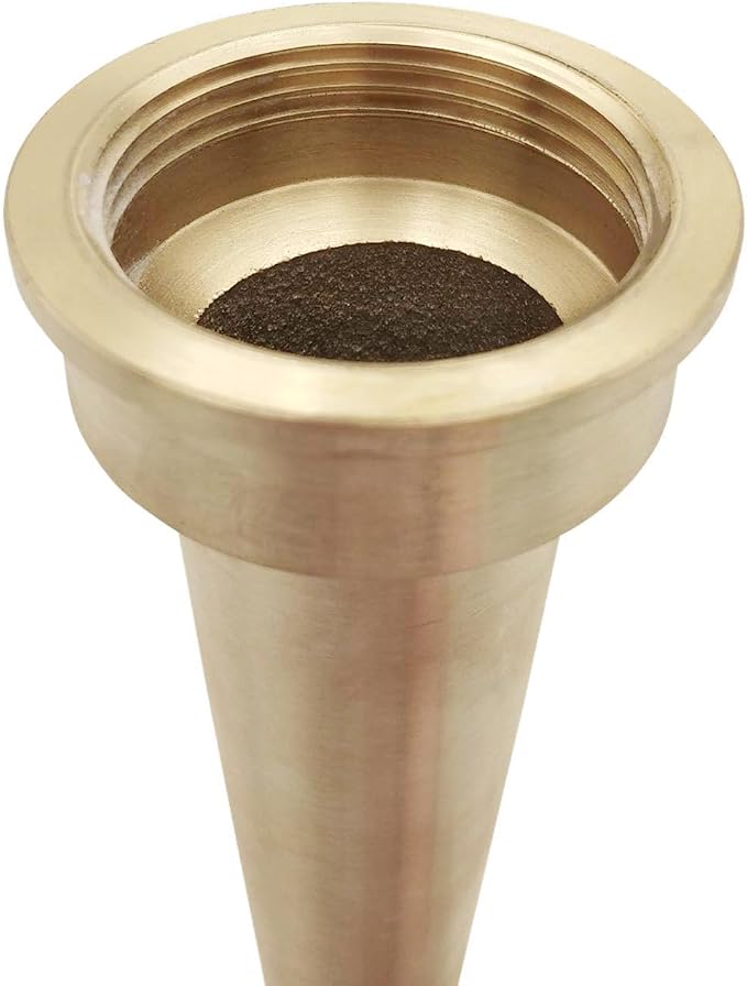 Brass Fire Equipment, Plain Hose Nozzle, 1-1/2" NPSH (NPT), 10" Length, 1/2" Orifice (1.5" NPSH/NPT)