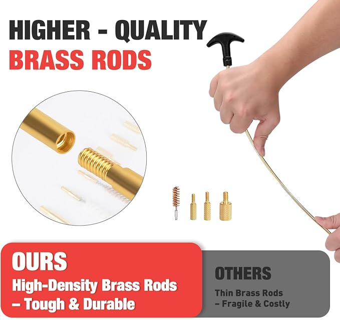 Universal Gun Cleaning Kit for All Caliber Compatible with Pistol Rifle Handgun Shotgun Hunting with Cleaning Stand，Gifts for Men, Dad, Husband