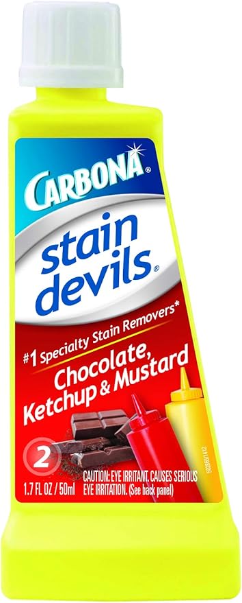 Carbona Ketchup, Mustard & Chocolate Laundry Stain Remover, No. 2, Safe On Skin, 1.7 Fluid Ounces (Pack of 6)