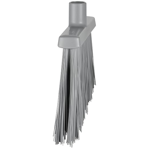 Vikan 291488 Broom, Angle Cut, 11.4" Extra Stiff, Gray