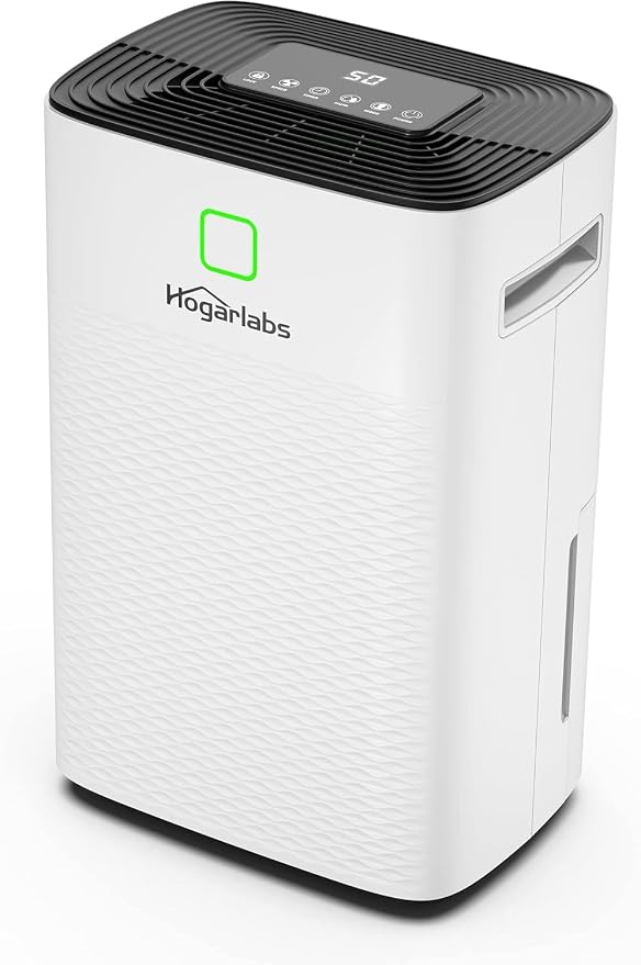 Hogarlabs 50 Pint Dehumidifier for Basement & Whole House, Covers 3500 Sq.Ft, with Drain Hose & Auto Humidity Control, Quiet for Bedroom, Bathroom, Garage, Large Room Dehumidifier.