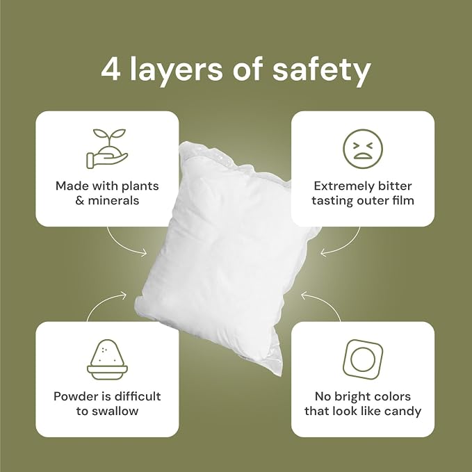 Grab Green Stoneworks Laundry Detergent Pods, 50 Loads, Birch Branch | EPA Safer Choice; Plant & Mineral-Based; Fights stains; Eliminates odors; Softens naturally; No Harsh Chemicals