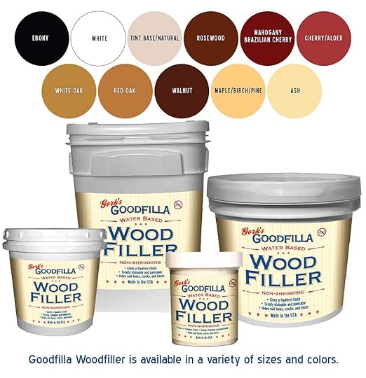 Goodfilla Walnut, 1 Quart (3.7lbs) Wood and Grain Filler, Stainable, Sandable, Zero Waste, Non-Toxic, USA Made