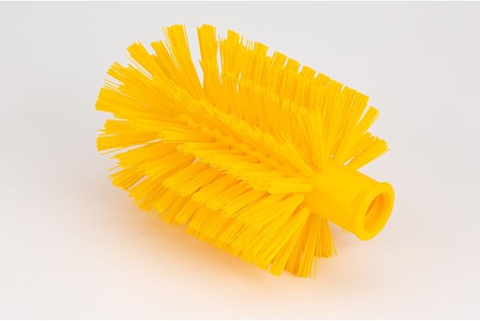 SPARTA Multi-Purpose Valve Brush Pipe Brush, Round Brush with Polyester Bristles, Color Coded for Commercial Cleaning, Kitchen, Restaurant, Bathroom, Plastic, 7.1 X 4 X 7.1 Inches, Yellow, (Pack of 6)