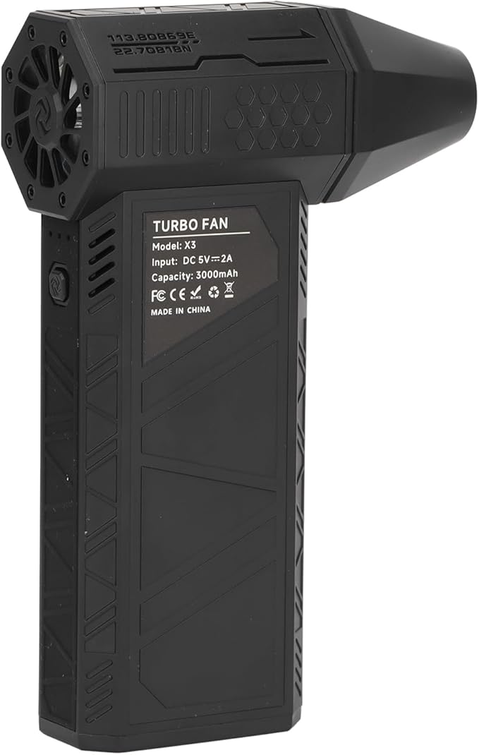 Compact Blower, 130000RPM Brushless Motor Electric Air Duster with 3 Gears Speed, 52m / s Wind Speed, Fast Charging for Home, Cars, Office Use