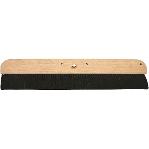 Marshalltown Wood Backed Concrete Broom, 24 Inch Size, Horsehair Bristles, Made in The USA, 6597