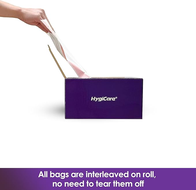 HygiCare 13 Gallon Tall Kitchen Trash Bags, Lavender Scented 200 Count Drawstring Garbage Bags, Pre-Separated, Odor Control, Ultra Strong, Leakproof, Sturdy, White