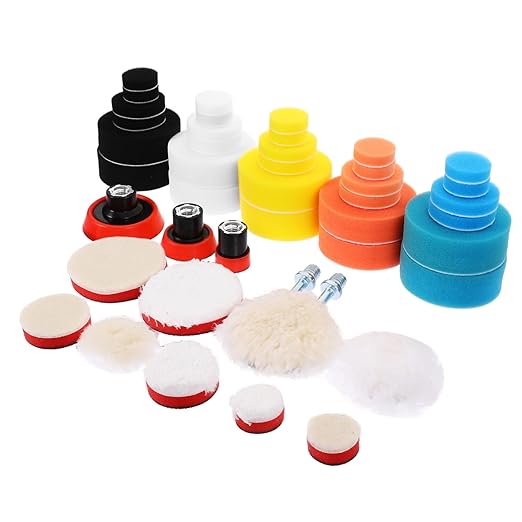 1set Polishing Sponge Pad Kit for Car Buffing Self-Adhesive Polisher Discs Versatile Use for Auto Detailing and Home Care Material for Performance