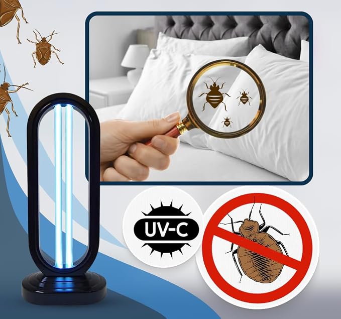 Uvlizer - UV Light Sanitizer & Ultraviolet Disinfection Lamp for Home, Room, Office, Kitchen (UVC Cleaning Device with Remote Control | Kill Germs, Bacteria, Viruses, Bed Bug, Dust Mites | US Support)