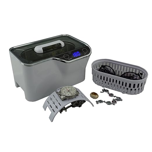 iSonic® Ultrasonic Jewelry Cleaner CDS100 with Cleaning Solution Concentrate CSGJ01, 110V