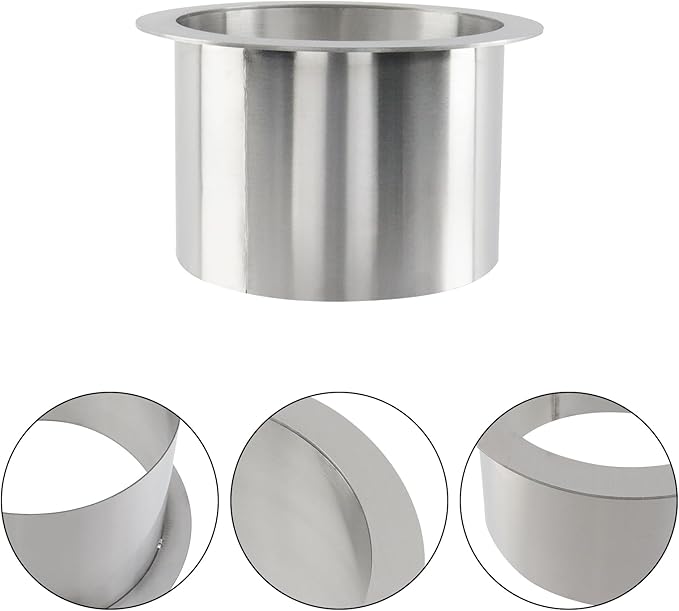 Antrader Trash Chute,Stainless Steel Round Countertop Trash and Waste Chute for Kitchen Bathroom Office,Round (150mm/5.91inch),1Pcs