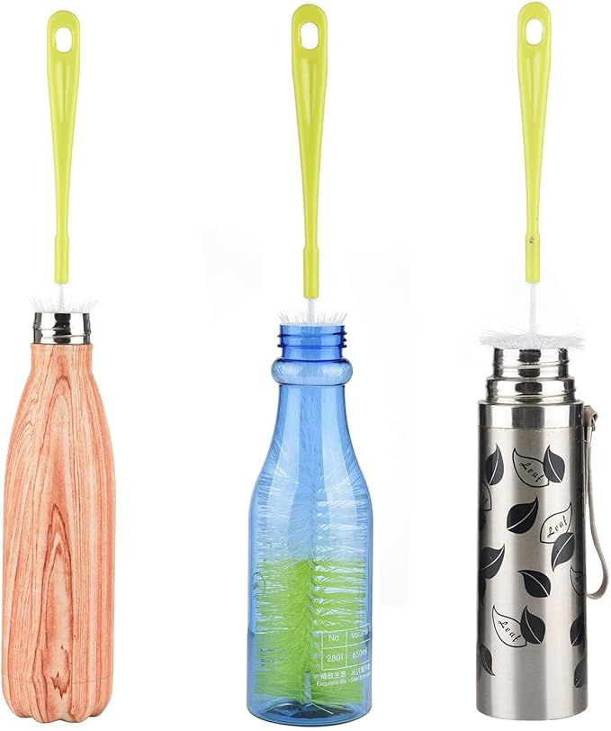 ALINK 16” Long Bottle Brush Cleaner + ALINK 5 Pack Water Bottle Brush Cleaning Set with Holder
