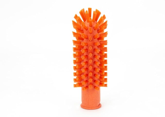 SPARTA Industrial Tank Brush Head Pipe Brush Head, Drain Brush with 3/4" Thread Hole (Handle Not Included) for Commercial Use, Plastic, 2 x 5.7 Inches, Orange