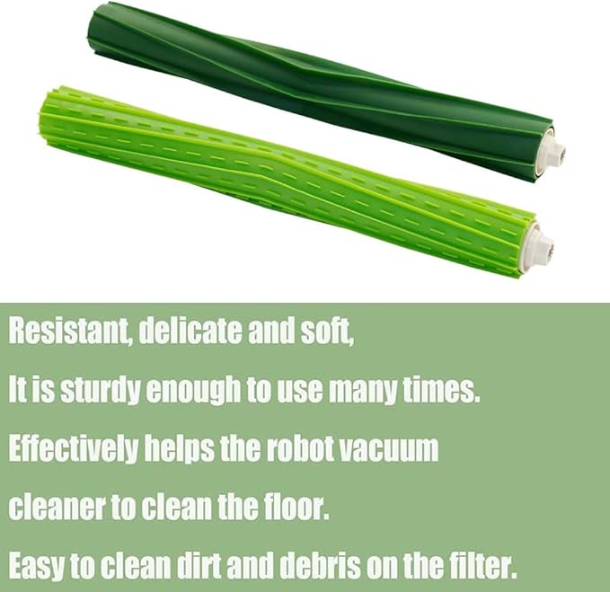 3 Set s9 Rubber Brushes Replacement Parts Compatible with iRobot Roomba s9 (9150) s9+ s9 Plus (9550) s Series Vacuum Cleaner