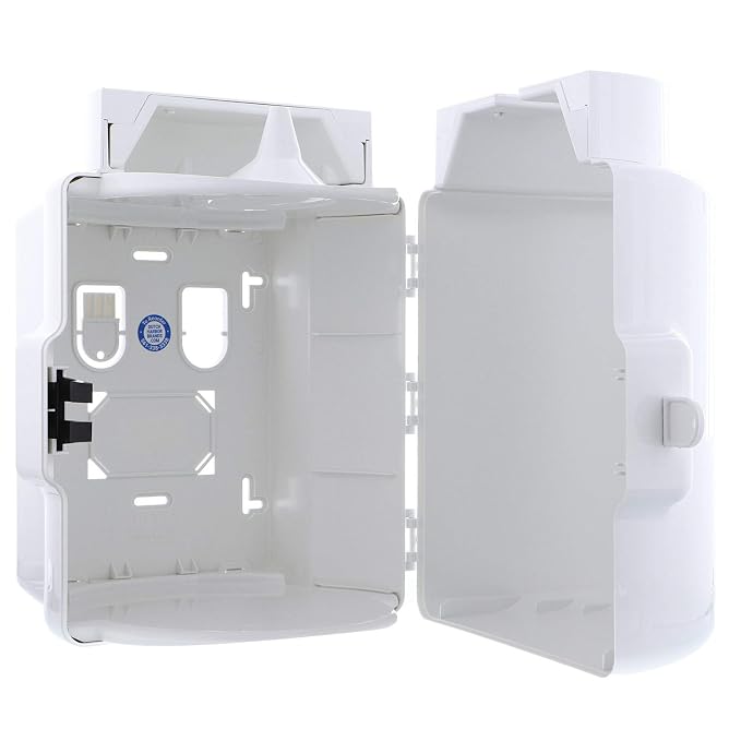 Upward-Pull Wall Mounted Wipes Dispenser for Surface or Skin Wet Wipes - Stylish White Dispenser for Sanitizing Hand Wipe Refill Rolls in Public Facilities, Offices, Hospitals, Stores