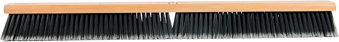 Restaurantware-BROOM HEAD ONLY: Clean Tek Professional 36-Inch Broom Head, 1 Heavy-Duty Push Cleaning Tool - Handle And Brace Sold Separately, Medium Plastic Bristles, Wooden, Commercial Use