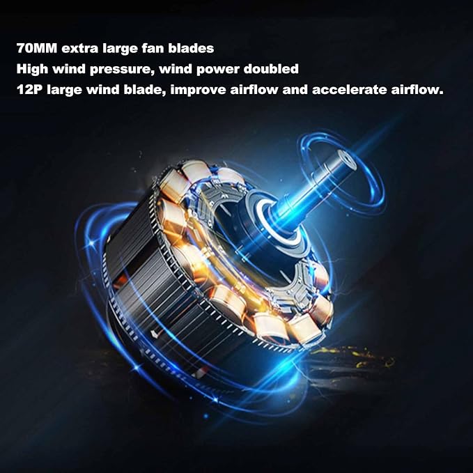 Electric Air Duster, Compressed Air Duster ABS Powerful Turbofan Rechargeable Electric Air Blower Cordless Handheld Blower Keyboard Cleaner for Home Car Keyboard Camping