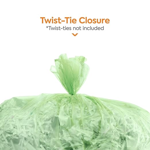 Coastwide Professional 40-45 Gallon Compostable Bag, 40" x 46", Low Density, 0.9 Mil, Green, 100 Bags/Box