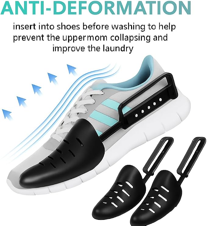 2 Pack (XXL) Shoe Washing Machine Bag: Laundry Bag for Washing Machine - Reusable Cleaning Laundry bag for Sneaker, Tennis Shoe, Cleaner Kit, 360° Deep Clean with Shape keeper (2 PCS)