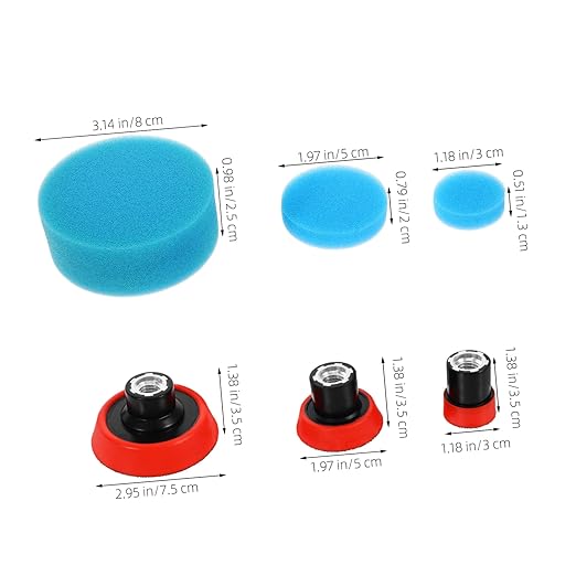 GLEAVI 1set Polishing Sponge Pad Wheel for Cars Self-Adhesive Buffing Pads for Drill Attachments Auto Waxing and Detailing Kit Versatile Sponge Buffers for Vehicle Scratch Repair