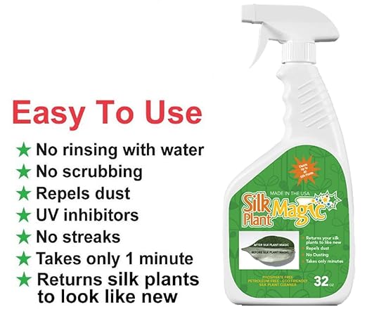 Screen Magic SPM1CP Silk Plant Magic Cleaner - Artificial Plant Cleaner Spray for Silk Plants