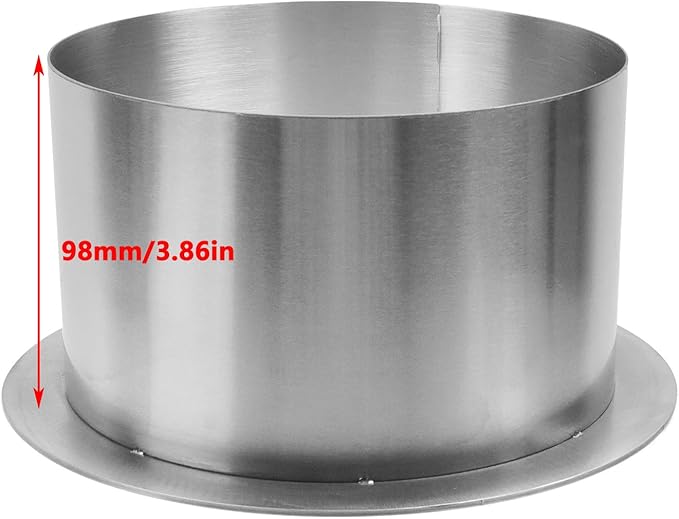 Antrader Drop-in Trash Chute,1Pcs Kitchen Counter Trash Chute Counter Top Trash Chute Stainless Steel Countertop Trash and Waste Chute,Round (200mm/7.87inch)