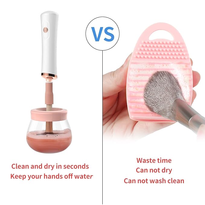 Senbowe Makeup Brush Cleaner and Large Cotton Floral Makeup Bag