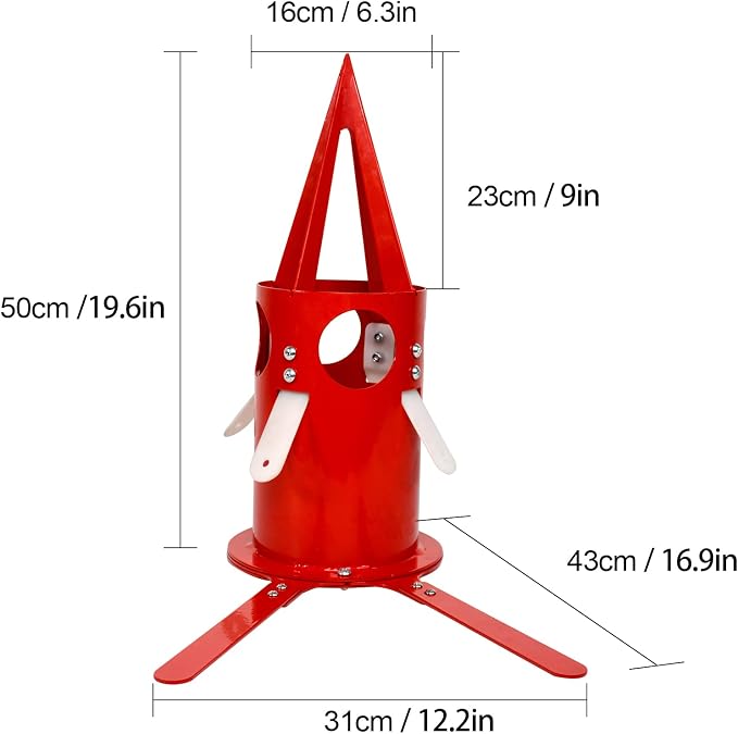 Big Bag Dispenser Bulk Bag Unloader Big bag animal feed unloader for warehouse farm home use Construction Industry (Red)
