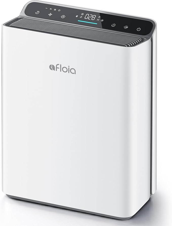 Afloia Air Purifier for Large Rooms Up to 2,000 Sq. Ft. with PM2.5 Display | Smart Auto Mode, 4-Stage Filter, Washable Pre-Filter, Ideal for Bedrooms, Helps Capture Pet Dander, Pollen, Dust, And Smoke
