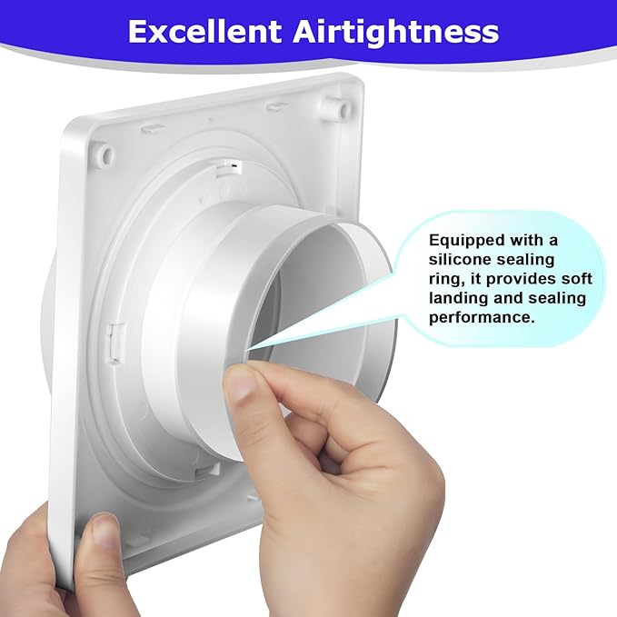 Dryer Vent Connector Kit, Dryer Vent Wall Plate with Quick Connect & Disconnect, Twist Lock Dryer Duct Connector Kit Fits 4 Inch Tubes, Covers Area 7 Inch x 7 Inch, for Dryer Washer Bathroom