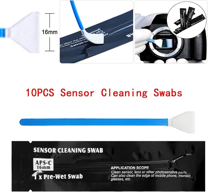 Professional Camera Cleaning Kit(38 pcs) - Including Lens Paper/Blower, APS-C Clean Swabs, Microfiber Cloths, Lens Pen, Clean Brush - DSLR Photography Accessories Lens Cleaning Kit Photographer Gifts
