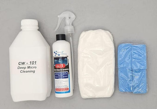 Nano Glass GL1 The #1 Glass Coating High Performance Protector for Shower Stall, Coat up to 75 sqft. Protects for 12-24 months (8.45 Oz)