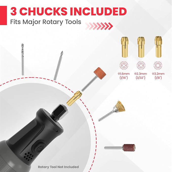 699PCS Rotary Tool Accessories Kit, 1/8" Shank Rotary Tool Bit Compatible with Dremel, Universal Attachments for Cutting, Sanding, Polishing, Grinding, Drilling