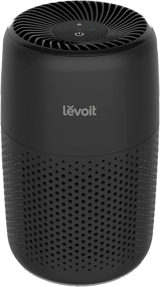 LEVOIT Air Purifiers for Bedroom Home Dorm, AHAM VERIFIDE, 3-in-1 Filter Cleaner With Aroma Pad, Filters Smoke, Allergens, Pet Dander, Odor, Dust, Office, Desktop, Core Mini-P, Black