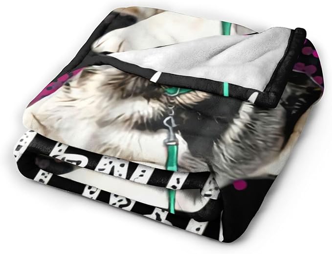Tijuboni Husky Throw Blanket Dog Gifts for Girls Boys Women Men Kids Adults Soft Flannel Fleece Blanket for Couch Sofa Bed Home Decor 40"x50"