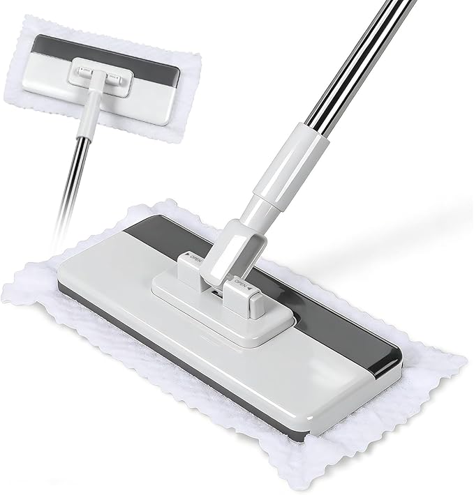 Masthome Clamp Mop Compatible with Swiffer Wet Jet Mops, 50" Stainless Steel Handle Mini Mop for Hardwood, Tile, Laminate, Marble, Wall, Window, Multi-Surface Floor Cleaning
