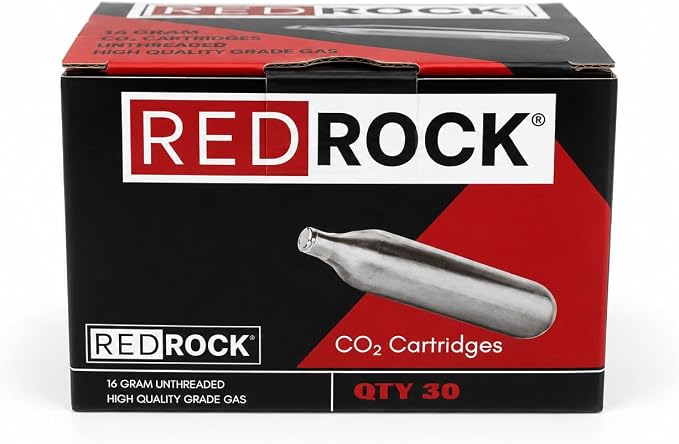 RedRock 16 Gram Unthreaded CO2 Cartridges for Gallo Drain Gun HVAC Drain Line Cleaner Tool (30 Pack)