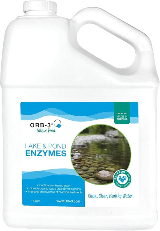 Orb-3 Lake and Pond Enzymes Jug, 1-Gallon